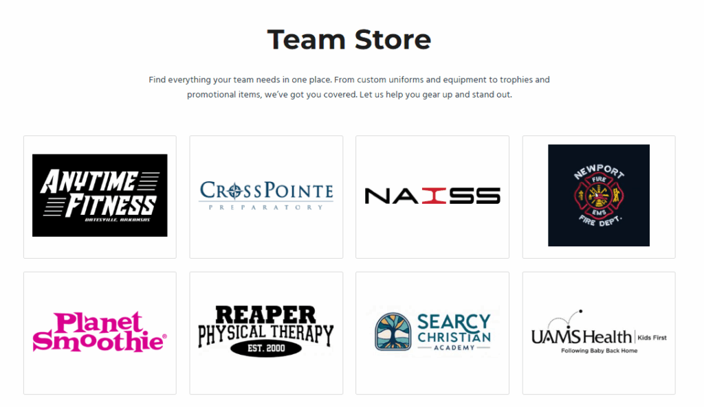 custom team store in Arkansas, Batesville and Searcy