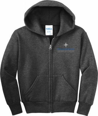 PC90YZH Port & CompanyÃÂ® Youth Core Fleece Full-Zip Hooded Sweatshirt