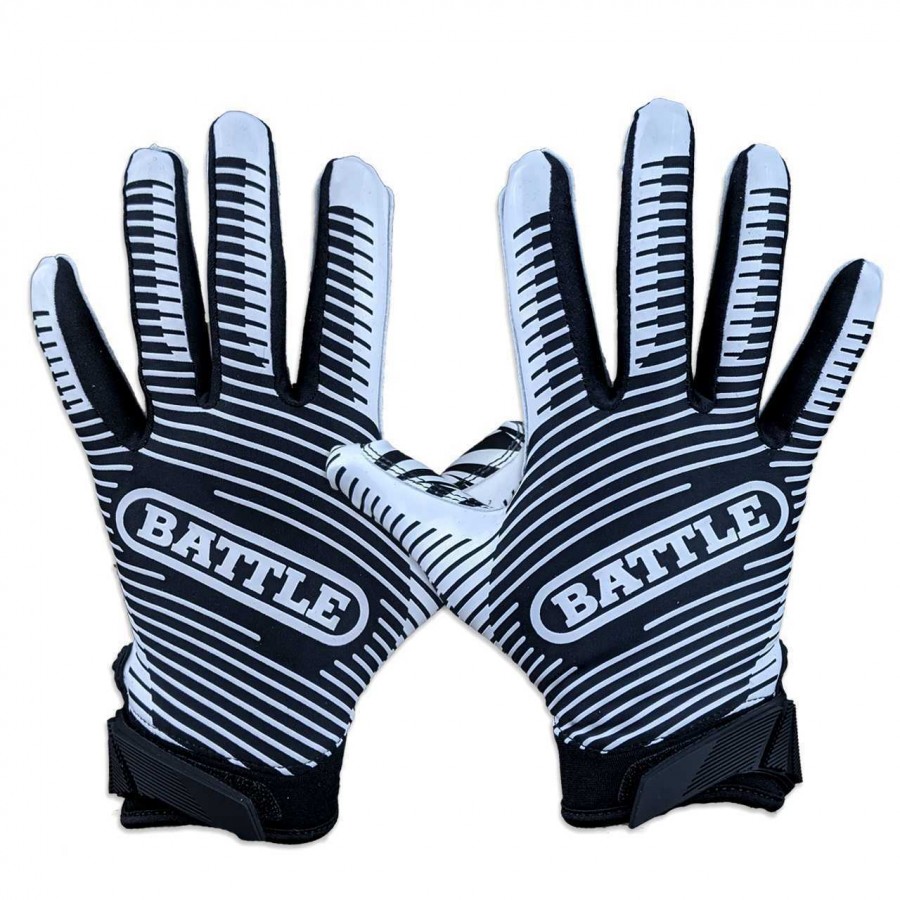 thumbnail image 2 of Battle Sports Triple Threat Wide Receiver Football Gloves Ultra Stick Adult Youth Gloves Adult X Large Red 2 of 14