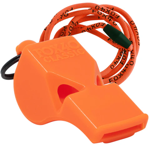 FOX 40 CLASSIC OFFICAL WHISTLE W/ LANYARD - ORANGE