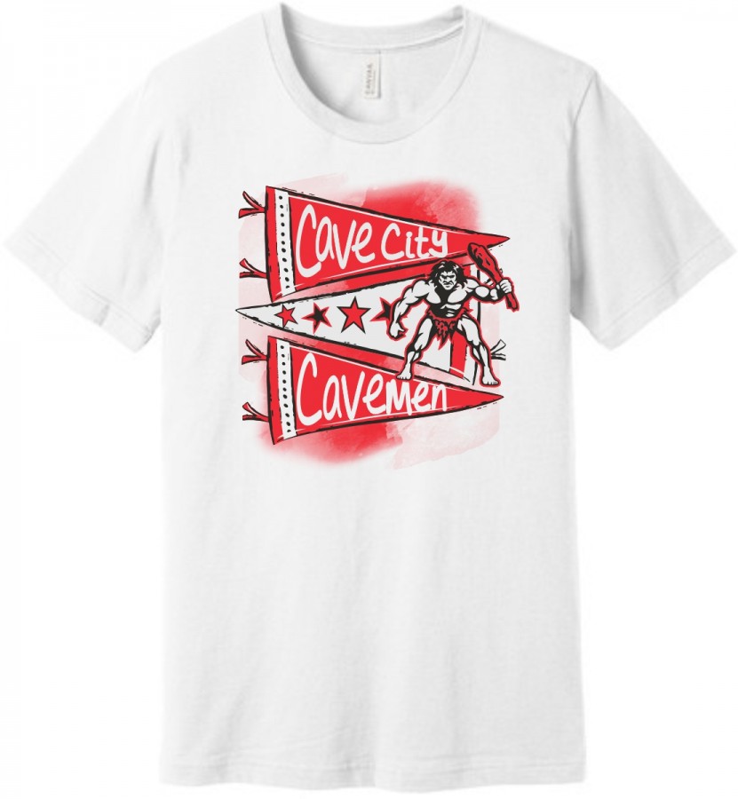 CAVE CITY CHEER WHITE SOFT S/S